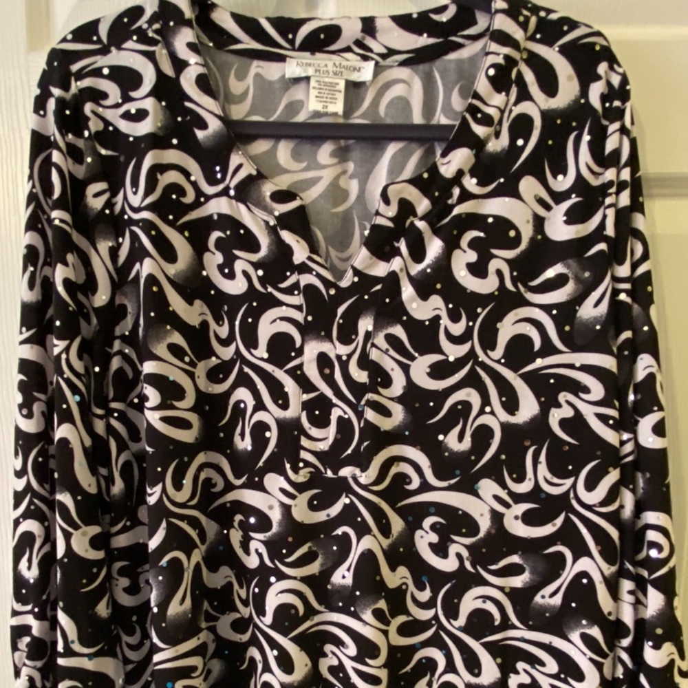 Rebecca Malone light Summer blouse with bling